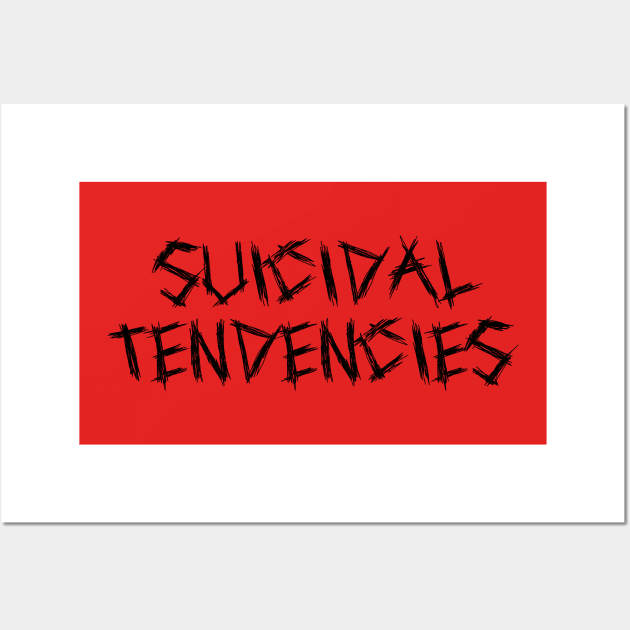 Suicidal red tendencies Wall Art by Erikvarg